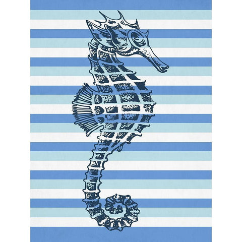 Seahorse 1 Black Modern Wood Framed Art Print with Double Matting by Phillip, Jamie