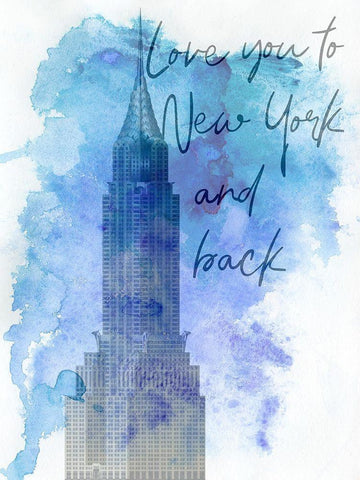 New York And Back White Modern Wood Framed Art Print with Double Matting by Phillip, Jamie