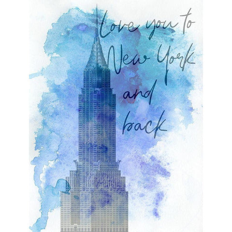 New York And Back White Modern Wood Framed Art Print by Phillip, Jamie