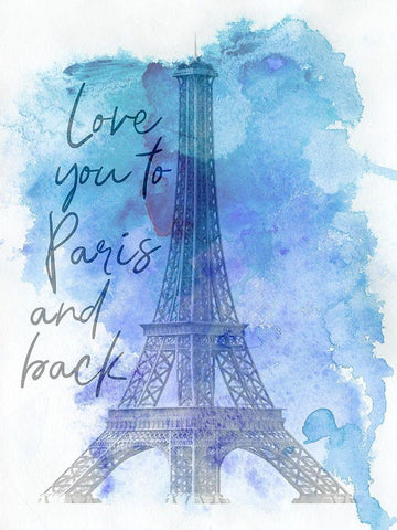 To Paris And Back White Modern Wood Framed Art Print with Double Matting by Phillip, Jamie