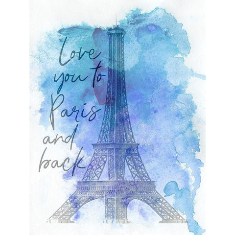 To Paris And Back White Modern Wood Framed Art Print by Phillip, Jamie