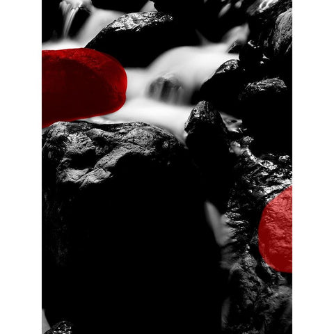 Red Rocks River 2 Black Modern Wood Framed Art Print with Double Matting by Phillip, Jamie