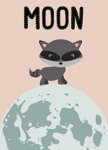 Moon Child White Modern Wood Framed Art Print with Double Matting by Phillip, Jamie