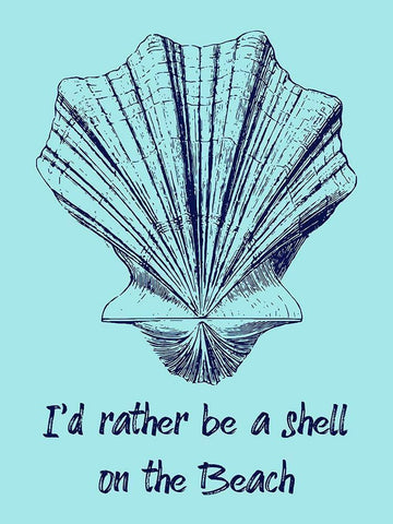 Shell On The Beach Black Ornate Wood Framed Art Print with Double Matting by Phillip, Jamie