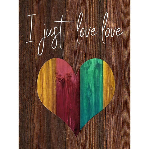 Love Love Black Modern Wood Framed Art Print with Double Matting by Phillip, Jamie