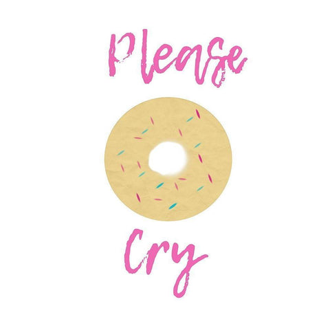 Doughnut Cry White Modern Wood Framed Art Print by Phillip, Jamie