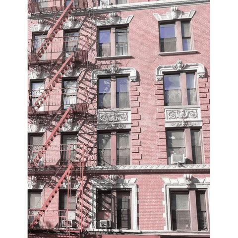 Town House Black Modern Wood Framed Art Print with Double Matting by Phillip, Jamie