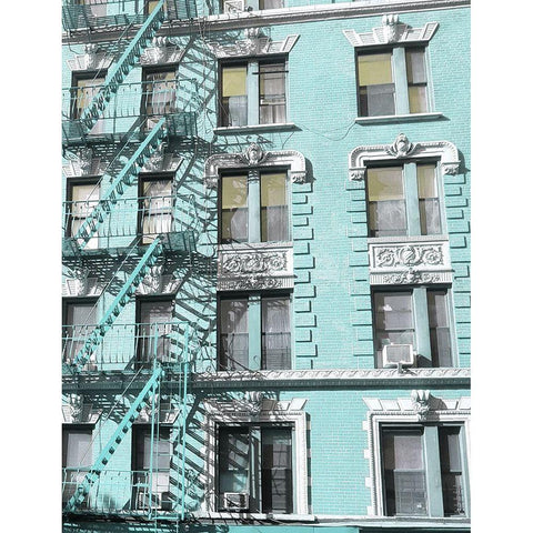 Town House 2 Gold Ornate Wood Framed Art Print with Double Matting by Phillip, Jamie