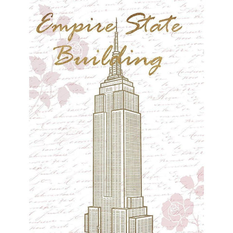 Empire NY Gold Ornate Wood Framed Art Print with Double Matting by Phillip, Jamie