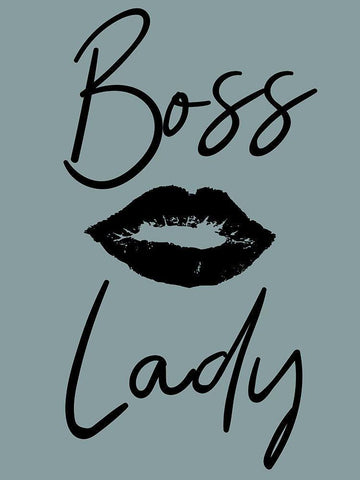 Boss Lady White Modern Wood Framed Art Print with Double Matting by Phillip, Jamie