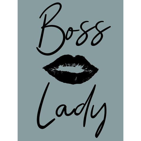 Boss Lady White Modern Wood Framed Art Print by Phillip, Jamie