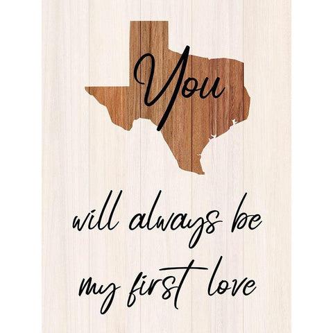 Texas Black Modern Wood Framed Art Print with Double Matting by Phillip, Jamie