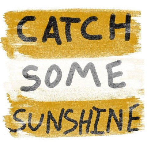 Sunshine Words Black Ornate Wood Framed Art Print with Double Matting by Phillip, Jamie