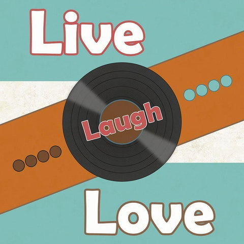 Love The Music White Modern Wood Framed Art Print by Phillip, Jamie