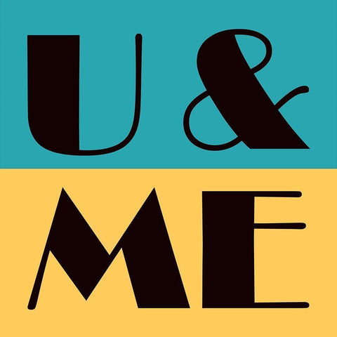 You and Me Black Modern Wood Framed Art Print by Phillip, Jamie