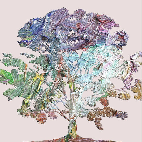 Painted Tree Black Modern Wood Framed Art Print by Phillip, Jamie