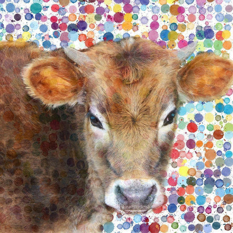 Colors Of Moo White Modern Wood Framed Art Print by Phillip, Jamie