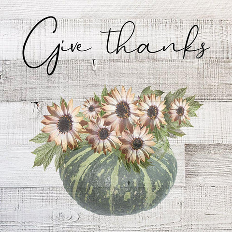 Give Thanks Black Modern Wood Framed Art Print with Double Matting by Phillip, Jamie