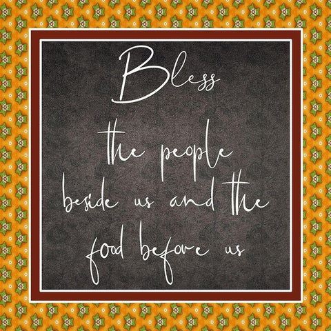 Bless Black Ornate Wood Framed Art Print with Double Matting by Phillip, Jamie