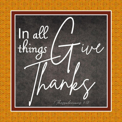 Give Thanks White Modern Wood Framed Art Print with Double Matting by Phillip, Jamie