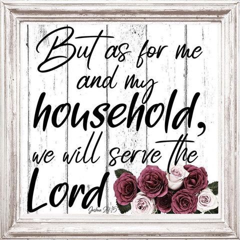 Serve The Lord Black Ornate Wood Framed Art Print with Double Matting by Phillip, Jamie