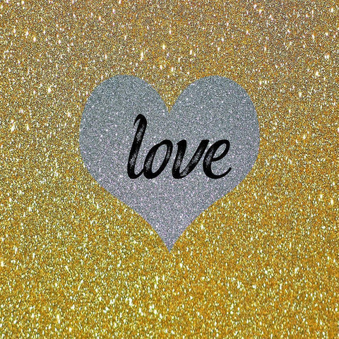 Love Gold 3 White Modern Wood Framed Art Print by Phillip, Jamie