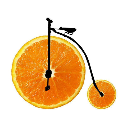 Orange Bike White Modern Wood Framed Art Print by Phillip, Jamie