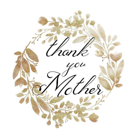 Thank You Mother Black Ornate Wood Framed Art Print with Double Matting by Phillip, Jamie