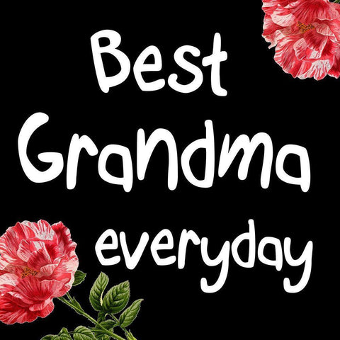 Best Grandma Black Ornate Wood Framed Art Print with Double Matting by Phillip, Jamie