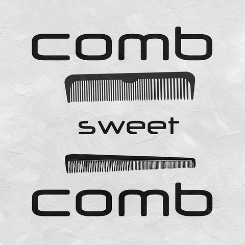 Comb Black Modern Wood Framed Art Print with Double Matting by Phillip, Jamie