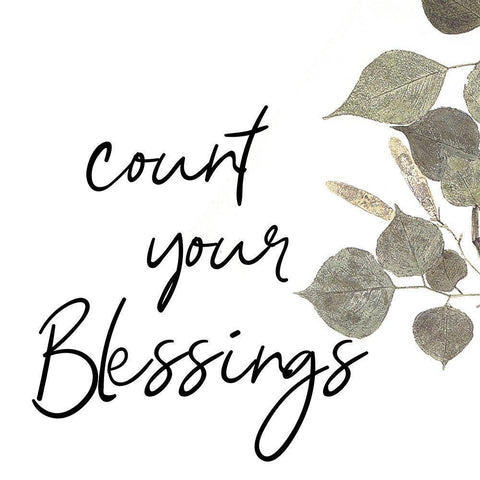 Blessings White Modern Wood Framed Art Print with Double Matting by Phillip, Jamie