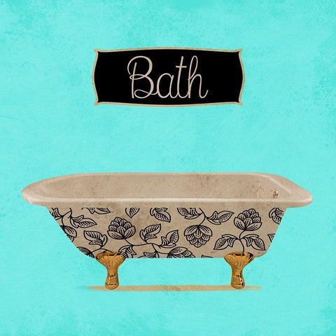 Bath 2 White Modern Wood Framed Art Print by Phillip, Jamie