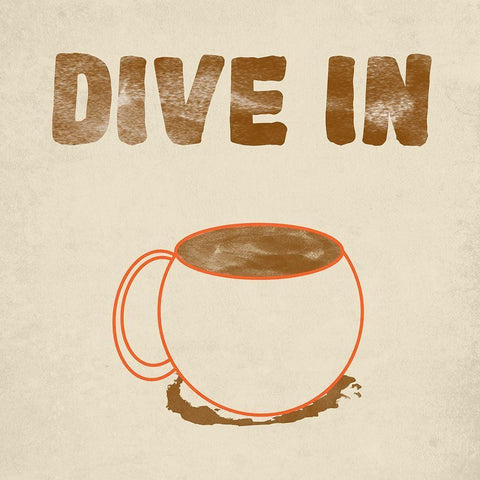 Coffee Dive White Modern Wood Framed Art Print with Double Matting by Phillip, Jamie