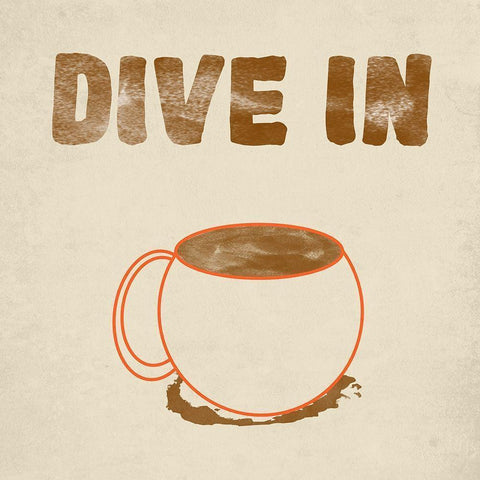 Coffee Dive Black Modern Wood Framed Art Print with Double Matting by Phillip, Jamie