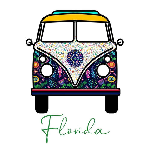 Florida White Modern Wood Framed Art Print by Phillip, Jamie