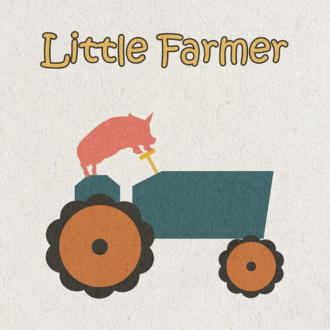 Little Farmer 2 Black Ornate Wood Framed Art Print with Double Matting by Phillip, Jamie