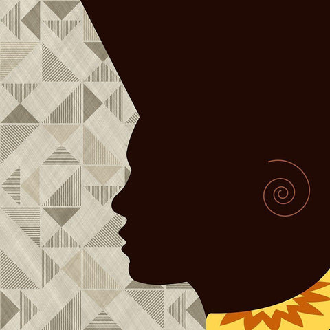 African Man Gold Ornate Wood Framed Art Print with Double Matting by Phillip, Jamie