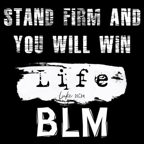 Scripture BLM 2 Black Modern Wood Framed Art Print with Double Matting by Phillip, Jamie