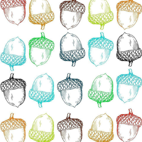 Acorn Gold Ornate Wood Framed Art Print with Double Matting by Phillip, Jamie