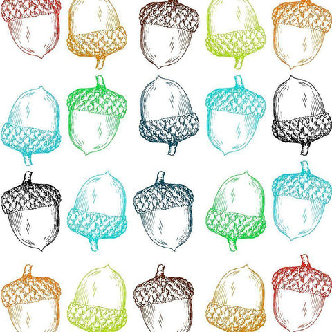 Acorn Black Ornate Wood Framed Art Print with Double Matting by Phillip, Jamie