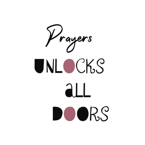 Pray Black Modern Wood Framed Art Print by Phillip, Jamie