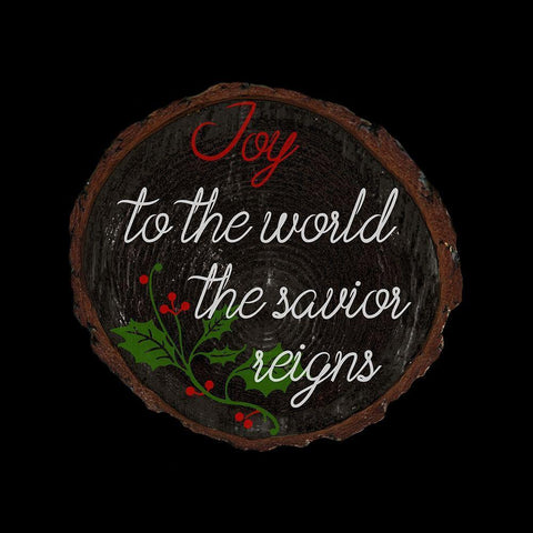 Joy To The World Black Ornate Wood Framed Art Print with Double Matting by Phillip, Jamie