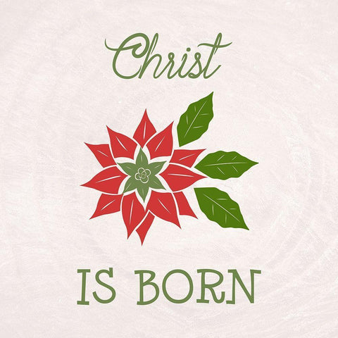 Christ Is Born White Modern Wood Framed Art Print with Double Matting by Phillip, Jamie