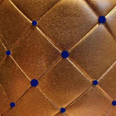 Gold And Blue Pearls 2 Black Modern Wood Framed Art Print by Phillip, Jamie