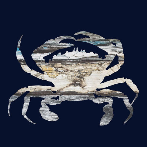 Blue Crab 2 White Modern Wood Framed Art Print with Double Matting by Phillip, Jamie