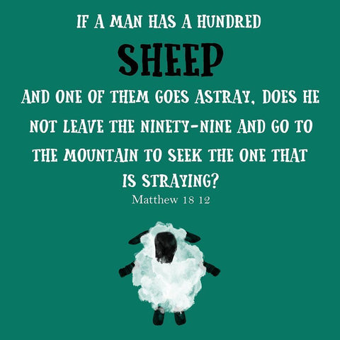 Lost Sheep Black Modern Wood Framed Art Print with Double Matting by Phillip, Jamie