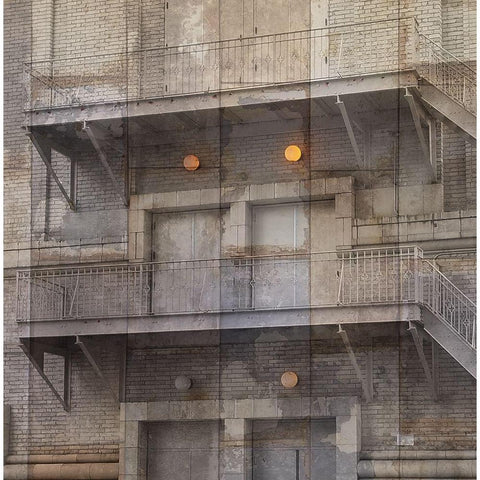 Structure Black Modern Wood Framed Art Print with Double Matting by Phillip, Jamie