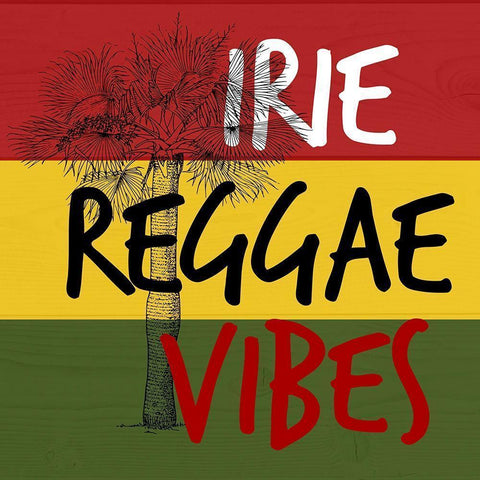 Reggae Vibes White Modern Wood Framed Art Print by Phillip, Jamie