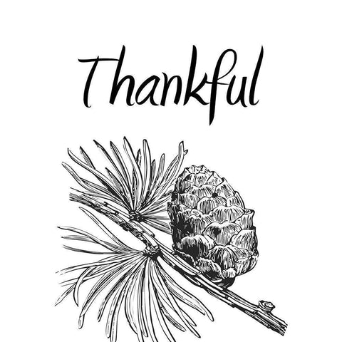 Thankful White Modern Wood Framed Art Print by Phillip, Jamie