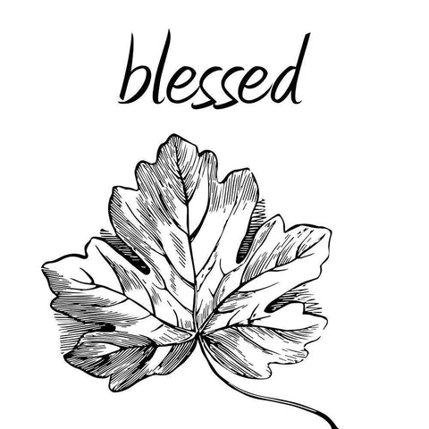 Blessed White Modern Wood Framed Art Print with Double Matting by Phillip, Jamie